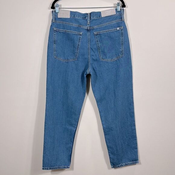 Everlane NWT Summer Slouch Button Front Blue Jean Denim Organic Cotton Women 28 - Picture 2 of 11